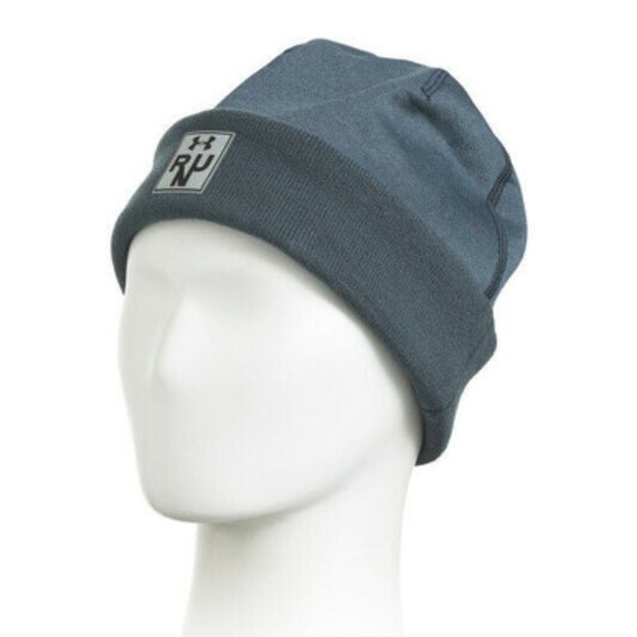 Under Armour Storm Cuff Beanie Hat Grey- Blue one-size Water resistant